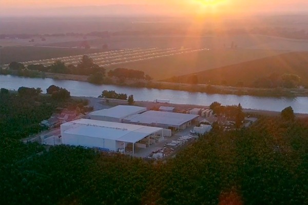 Aerial view of factory